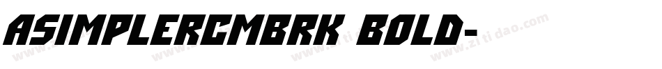 aSimplerCmBrk Bold字体转换